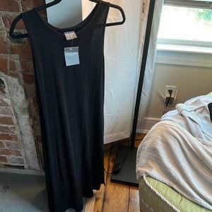 mid calf length black dress